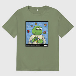 Мужская футболка оверсайз Pepe brainshtorm