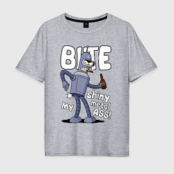 Футболка оверсайз мужская Bender shiny ass, цвет: меланж