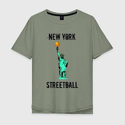 Мужская футболка оверсайз Нью-Йорк Стритбол