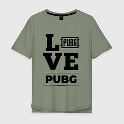 Мужская футболка оверсайз PUBG love classic