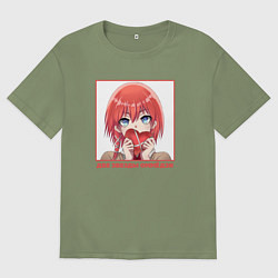 Футболка оверсайз мужская Симон Икаруга, цвет: авокадо