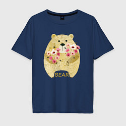 Мужская футболка оверсайз Flowers by bear