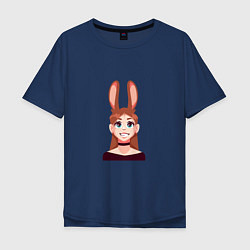 Мужская футболка оверсайз Girl - Bunny