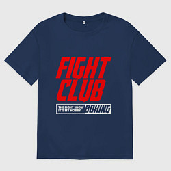 Футболка оверсайз мужская Fight club boxing, цвет: тёмно-синий