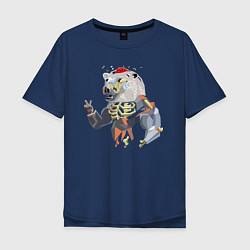 Мужская футболка оверсайз Bear-zombie - Halloween - Hype