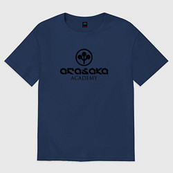 Футболка оверсайз мужская Cyberpunk - Arasaka Academy, цвет: тёмно-синий