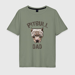 Мужская футболка оверсайз Pitbull dad