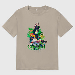 Мужская футболка оверсайз Тигнари Молодой учёный