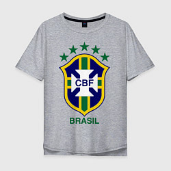 Футболка оверсайз мужская Brasil CBF, цвет: меланж