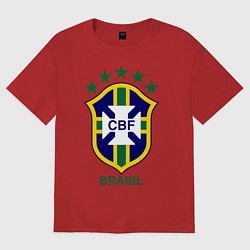 Футболка оверсайз мужская Brasil CBF, цвет: красный