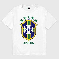 Футболка оверсайз мужская Brasil CBF, цвет: белый