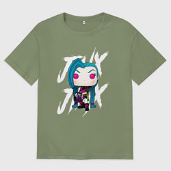 Футболка оверсайз мужская Funko pop Jinx, цвет: авокадо