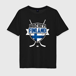 Мужская футболка оверсайз Хоккей Финляндия