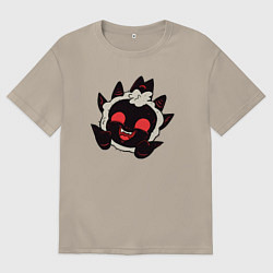 Мужская футболка оверсайз Cult of the Lamb - овечка злобно смеётся