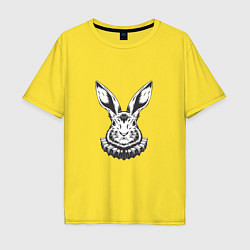 Футболка оверсайз мужская Кролик, цвет: желтый