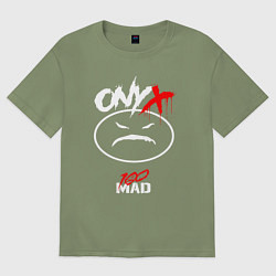 Футболка оверсайз мужская 100 Mad - Onyx, цвет: авокадо