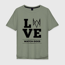 Футболка оверсайз мужская Watch Dogs love classic, цвет: авокадо