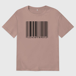 Мужская футболка оверсайз Штрих код