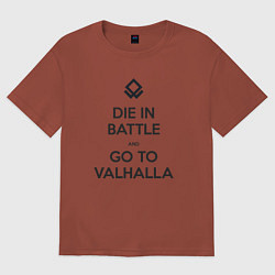 Футболка оверсайз мужская Go to Valhalla, цвет: кирпичный