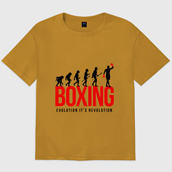 Футболка оверсайз мужская Boxing evolution, цвет: горчичный