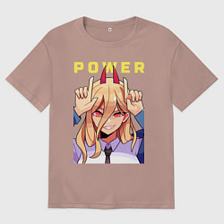 Мужская футболка оверсайз Пауэр с рожками