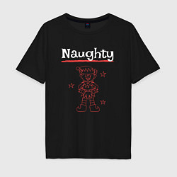 Мужская футболка оверсайз Naughty elf