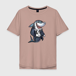 Мужская футболка оверсайз Офисная акула