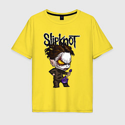 Футболка оверсайз мужская Slipknot - art, цвет: желтый