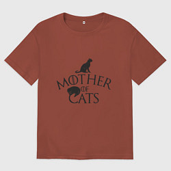Мужская футболка оверсайз Мать котов