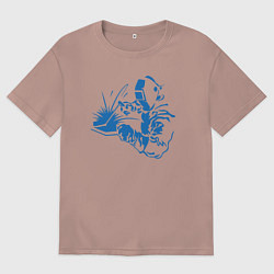 Мужская футболка оверсайз Силуэт сварщика