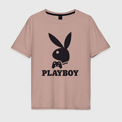 Мужская футболка оверсайз Playboy - Игровой джостик
