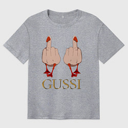 Мужская футболка оверсайз Два весёлых гуся - GUSSI - Fashion 2055
