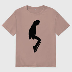 Мужская футболка оверсайз Силуэт Майкла Джексона - Minimalism