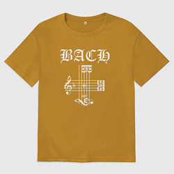 Мужская футболка оверсайз B A C H - Иоганн Бах