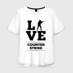 Мужская футболка оверсайз Counter Strike love classic