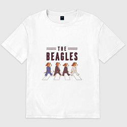 Футболка оверсайз мужская Beagles, цвет: белый