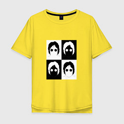 Футболка оверсайз мужская John Lennon - The Beatles, цвет: желтый