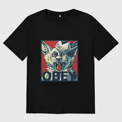 Мужская футболка оверсайз Царь людей - подчиняйтесь