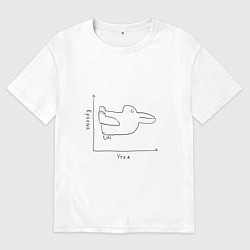 Мужская футболка оверсайз Утка - кролик