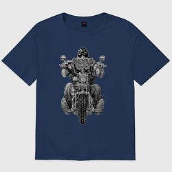 Футболка оверсайз мужская Ride biker, цвет: тёмно-синий
