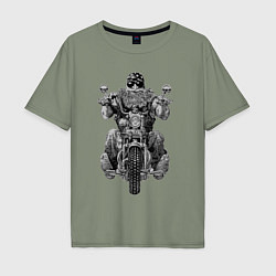 Футболка оверсайз мужская Ride biker, цвет: авокадо