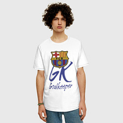 Футболка оверсайз мужская Barcelona - Spain - goalkeeper, цвет: белый — фото 2