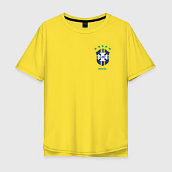 Футболка оверсайз мужская Пеле ретро форма, цвет: желтый
