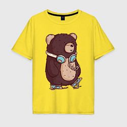 Мужская футболка оверсайз Walking bear