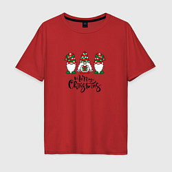 Мужская футболка оверсайз Рождество и Новый год 2023