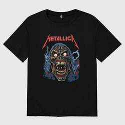 Мужская футболка оверсайз Metallica skull