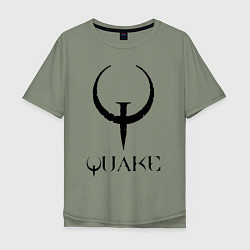 Футболка оверсайз мужская Quake I logo, цвет: авокадо