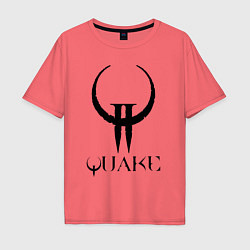 Мужская футболка оверсайз Quake II logo