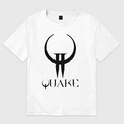 Мужская футболка оверсайз Quake II logo