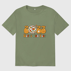 Мужская футболка оверсайз 2023 - happy new year